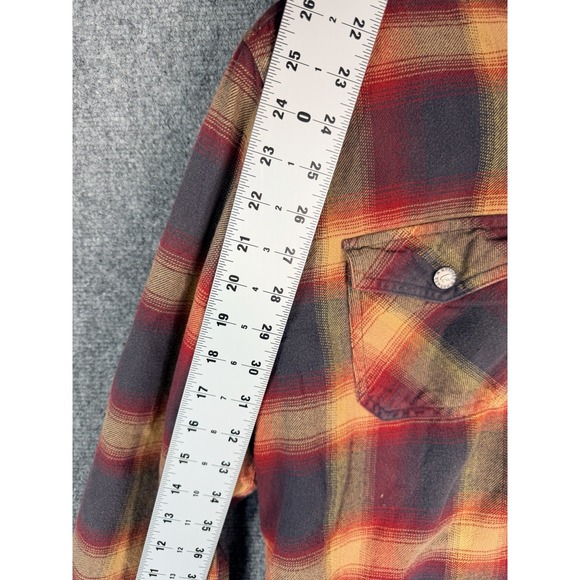 Lot 3 Grizzly Mtn Fleece Lined Plaid Flannel Snap Shirts - 2XL Red/Black + 2XL - Picture 13 of 16